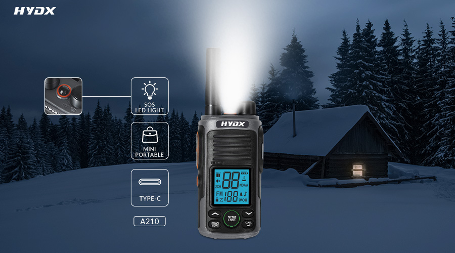 SOS LED light ; MINI frs 2 way radio